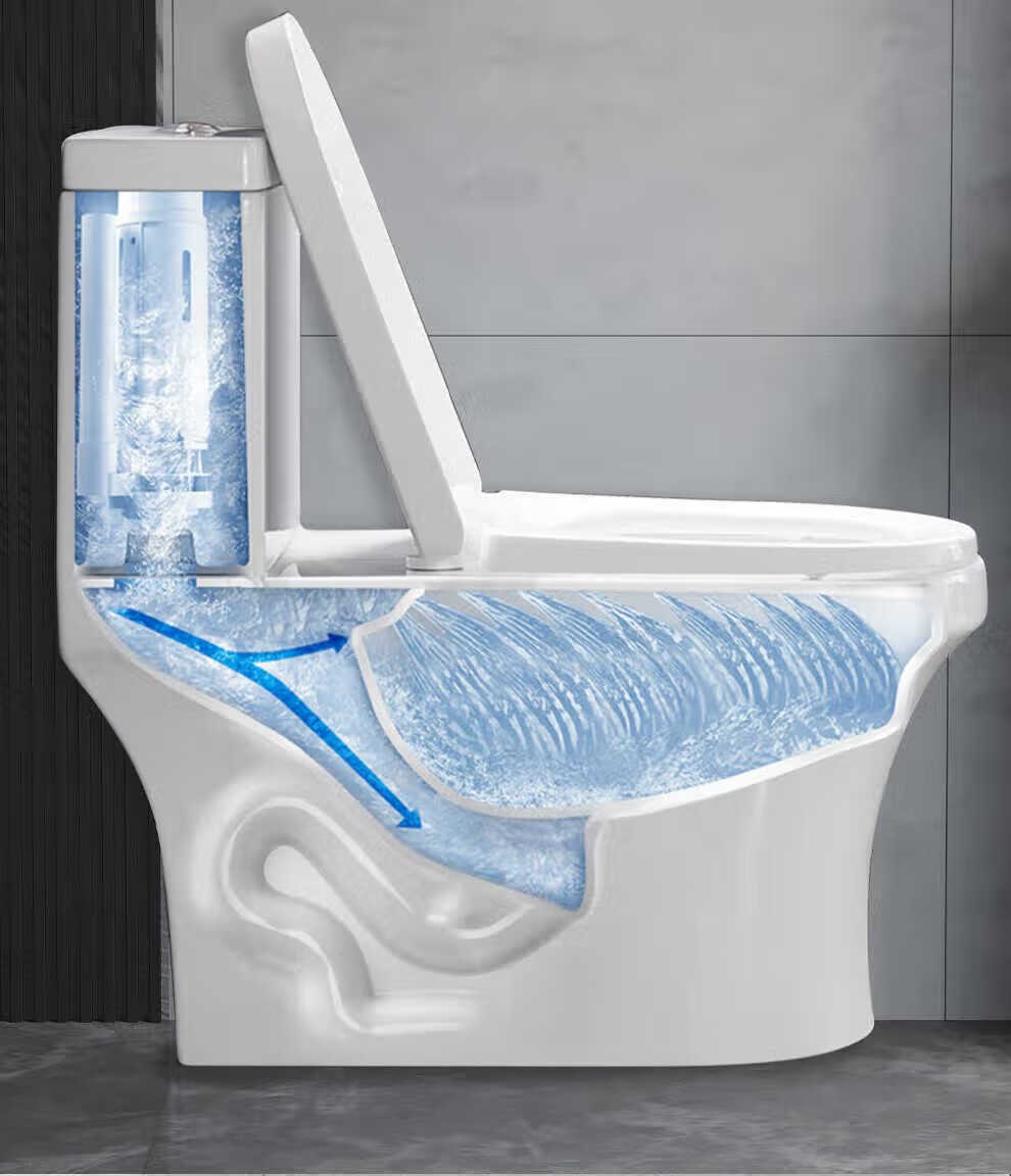 欧帝奴(oudinu)马桶节水防臭漩涡虹吸式大冲力连体式坐便器小户 9038