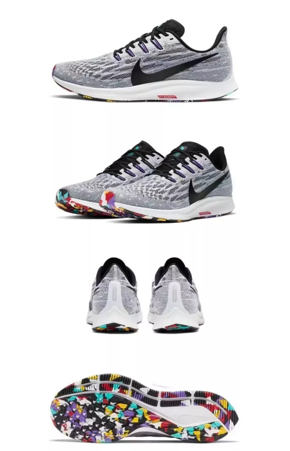 airzoompegasus36飞马36代网面休闲跑鞋登月36气跑步鞋运动鞋 白蓝红