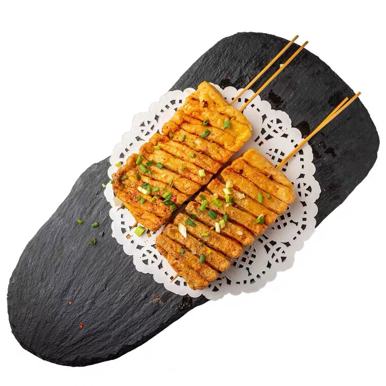 豆排100串新鲜冷冻水煮豆腐干泡串麻辣烫火锅豆腐串兰花串关东煮 尝鲜
