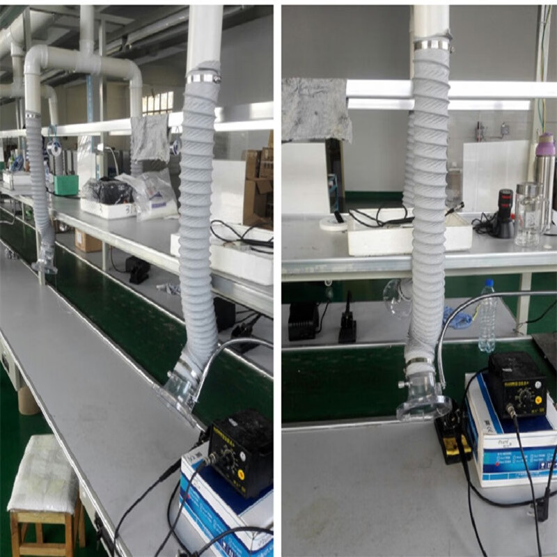 电子焊锡流水线吸烟罩透明喇叭口通风设备工业排烟吸尘罩抽烟机管25寸