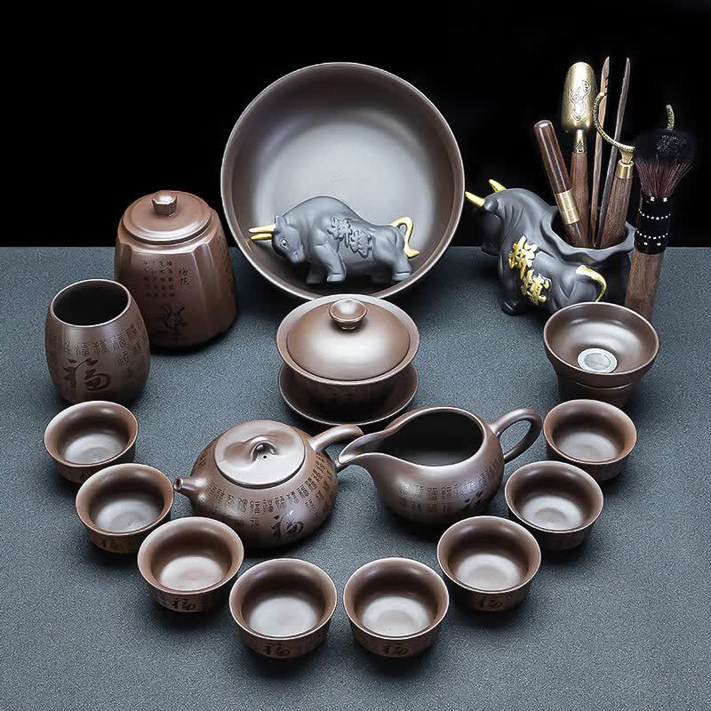 《西施壶盖碗》大全套19品牌: 芸婷 商品名称:紫砂壶茶具紫砂茶具套装