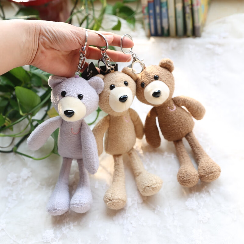 特价迪士尼同款网红小泰迪熊钥匙扣公仔挂件玩偶毛绒小熊书包玩具女