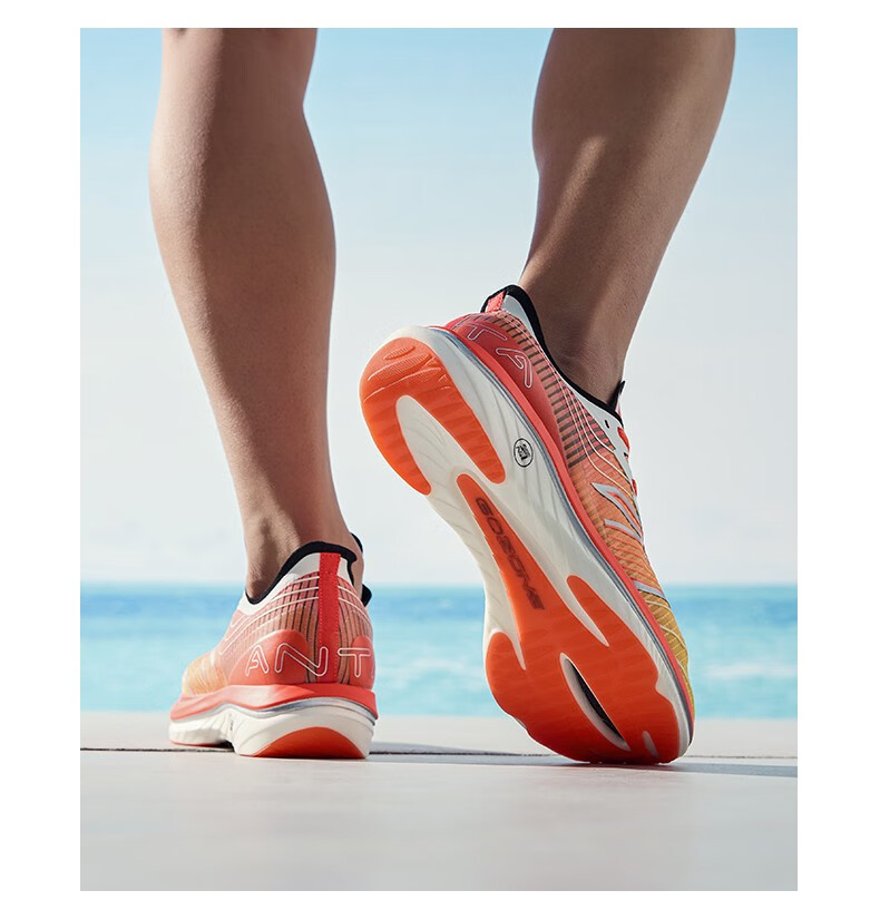 安踏c202 gt 跑步鞋男氮科技2022马拉松碳板竞速运动鞋子 -1象牙白