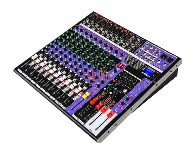 声艺4/8/12路调音台舞台婚庆小型演出蓝牙家用k歌混响效果器栀司 8