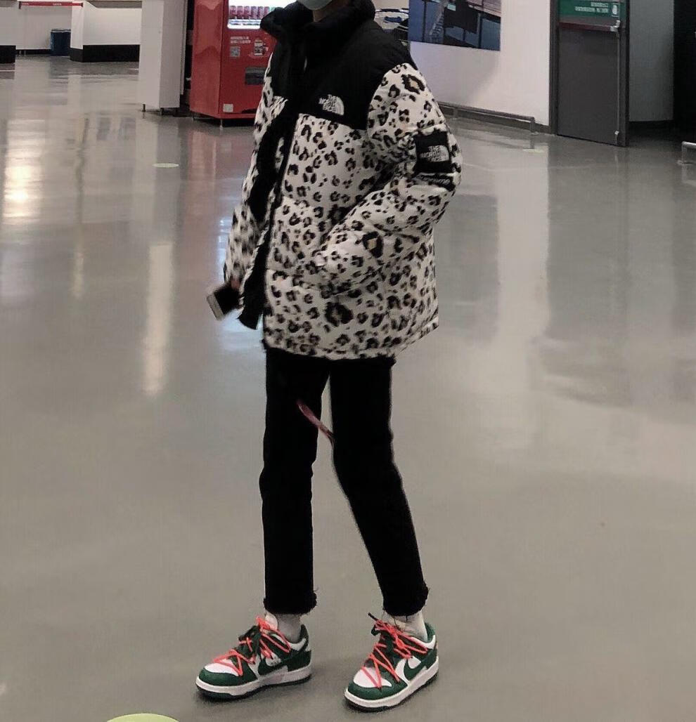 豹纹棉服宽松百搭男女情侣款立领外套加厚保暖棉衣休闲酷奇boybo豹纹m