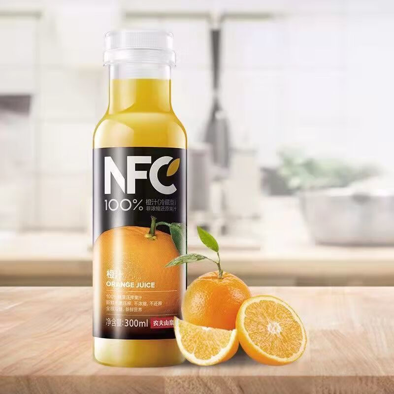 nfc果汁饮料鲜榨橙汁苹果芒果汁300ml饮料常温果汁混合口味随机发12瓶
