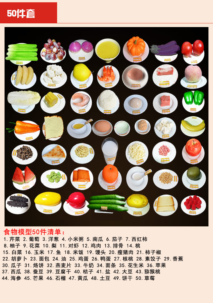 平衡膳食宝塔食物模型新版中国居民平衡膳食宝塔食物模型仿电子食品