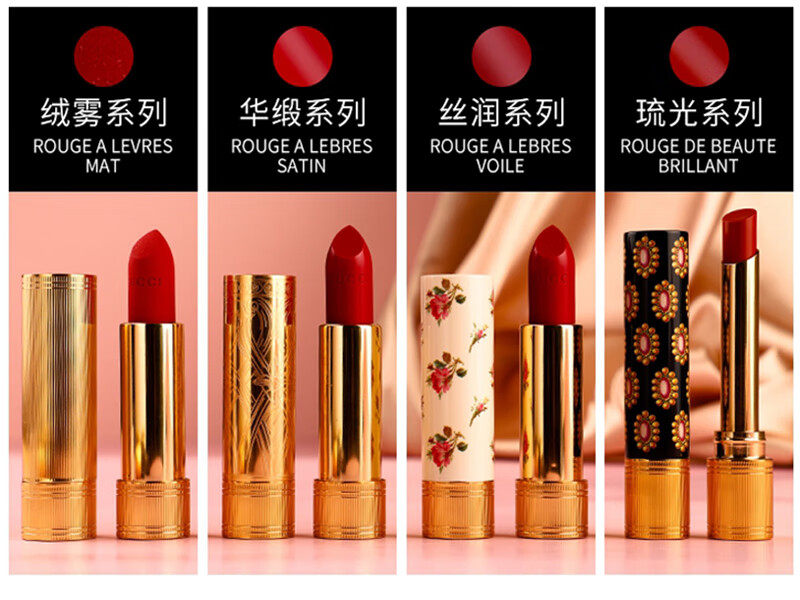 古驰（GUCCI）口红礼盒套装 gucci口红唇膏套盒口红送女友老婆 圣诞节礼盒 送礼盒丨古驰口红金管哑光208#蜜桃奶茶豆沙色