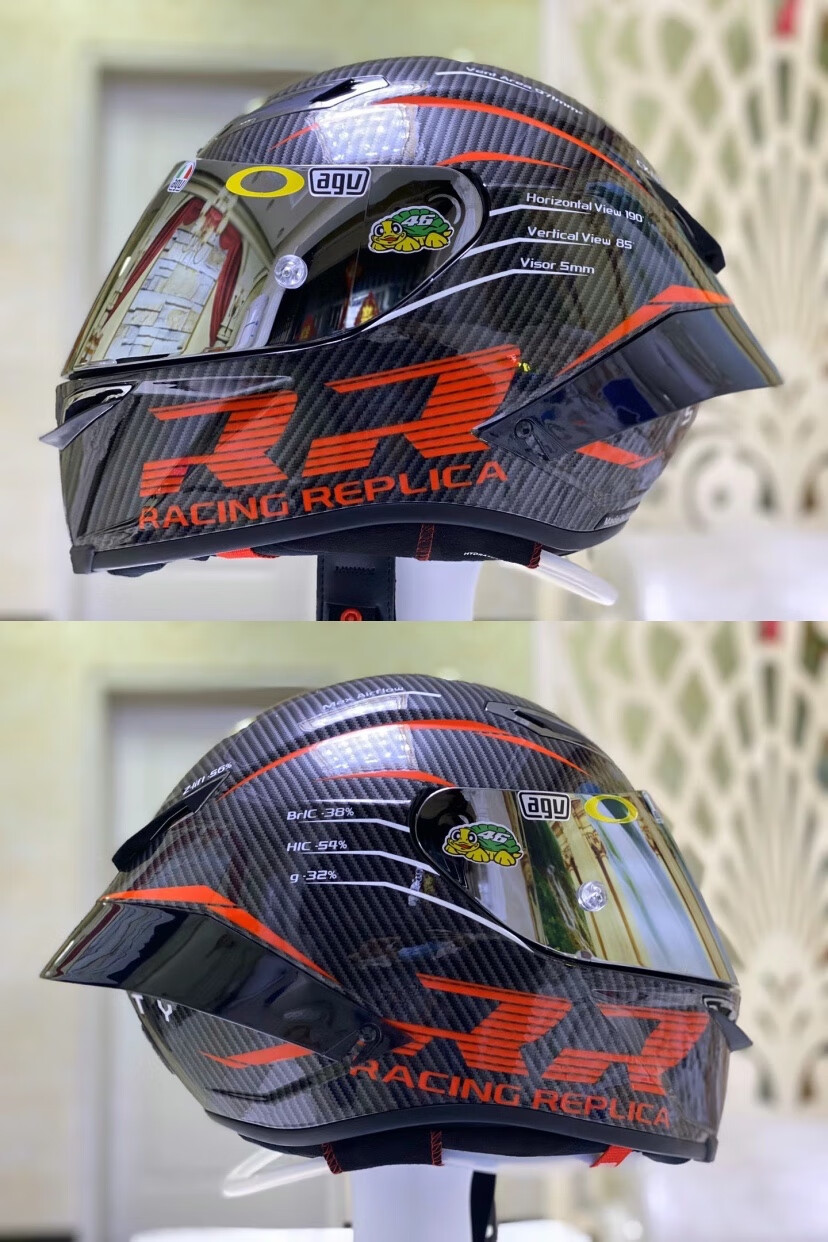 agv头盔 pistagpr70周年系列全盔黑金雪屋黑红轨迹摩托车头盔男女