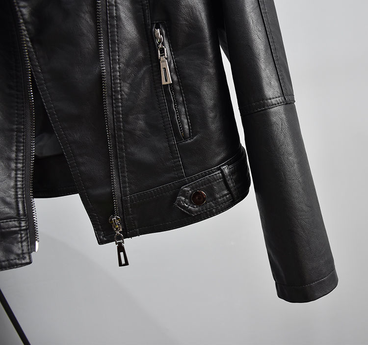 绵羊皮皮衣女柳丁机车外套女冬短款新款机车外套粉色m