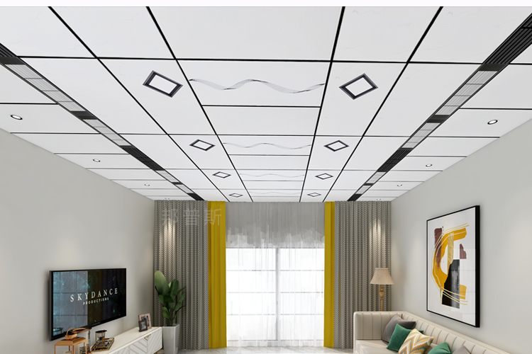 集成吊顶大板45x90铝扣板厨房客餐厅卫生间阳台天花板蜂窝板效果天
