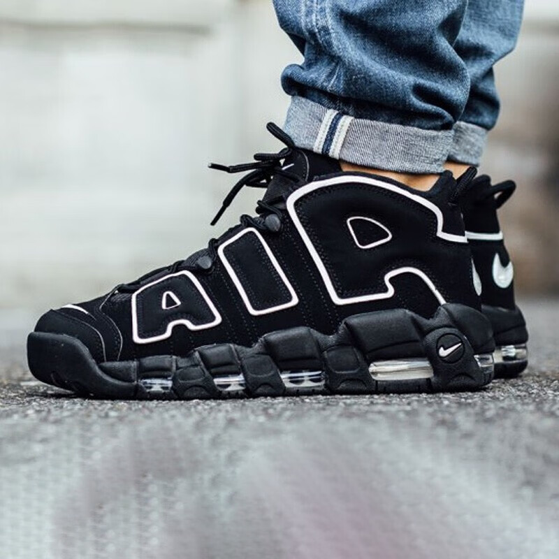 【潮】耐克(nike)男鞋 22新款air more uptempo 皮蓬大air黑白熊猫