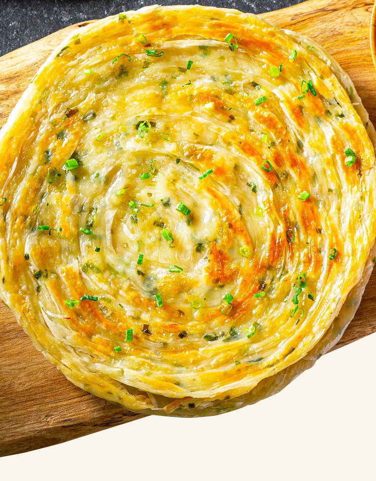 李佳琦老上海葱香味葱油饼5片装共500g装半成品早餐饼500g1袋共5片不