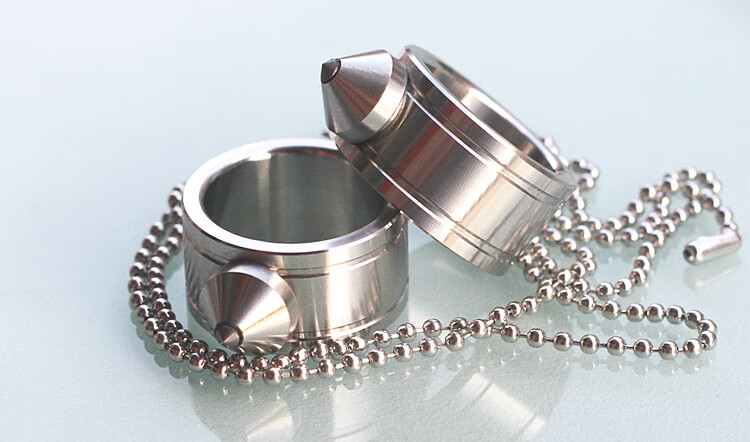 拳刺破窗器防身戒指防狼身单指虎指环扣暗器男士户外edc项链靖烁 2个