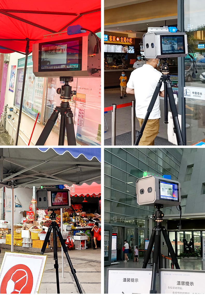 人脸识别测温仪热成像摄像头测温门商场远距离一体机大屏显示测温门