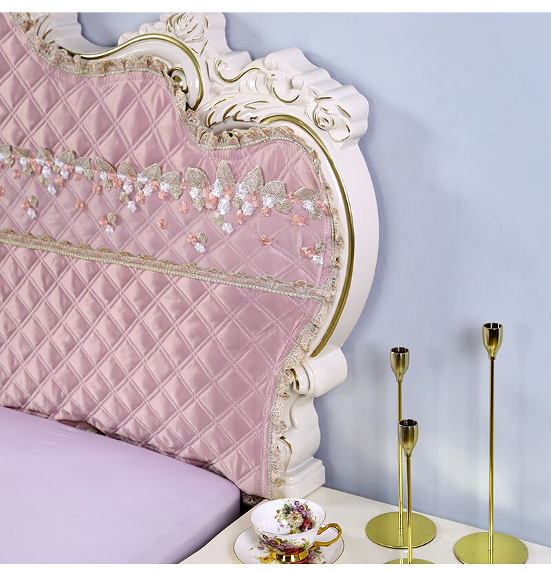 依潋眸定做弧形半圆形床头罩欧式床头套定做半包弧形半圆不规则老式