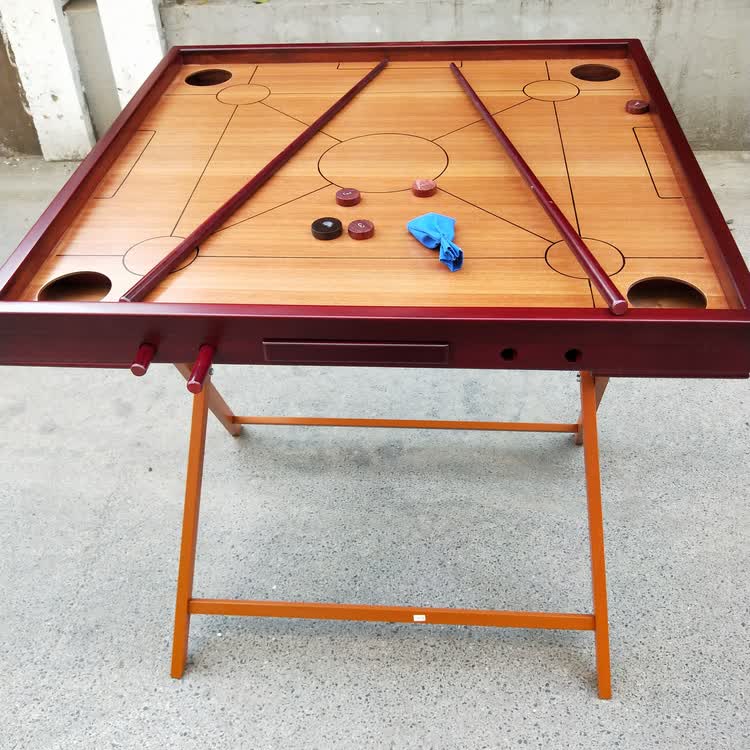 折叠实木康乐球台克朗棋桌上海油漆面康乐球台克朗棋球盘销标准用红木