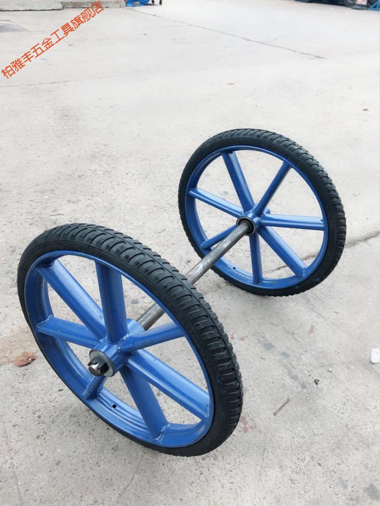 斗车轮子手推车轮胎两轮环卫垃圾车实心翻斗建筑30018寸轮胎翻胎手