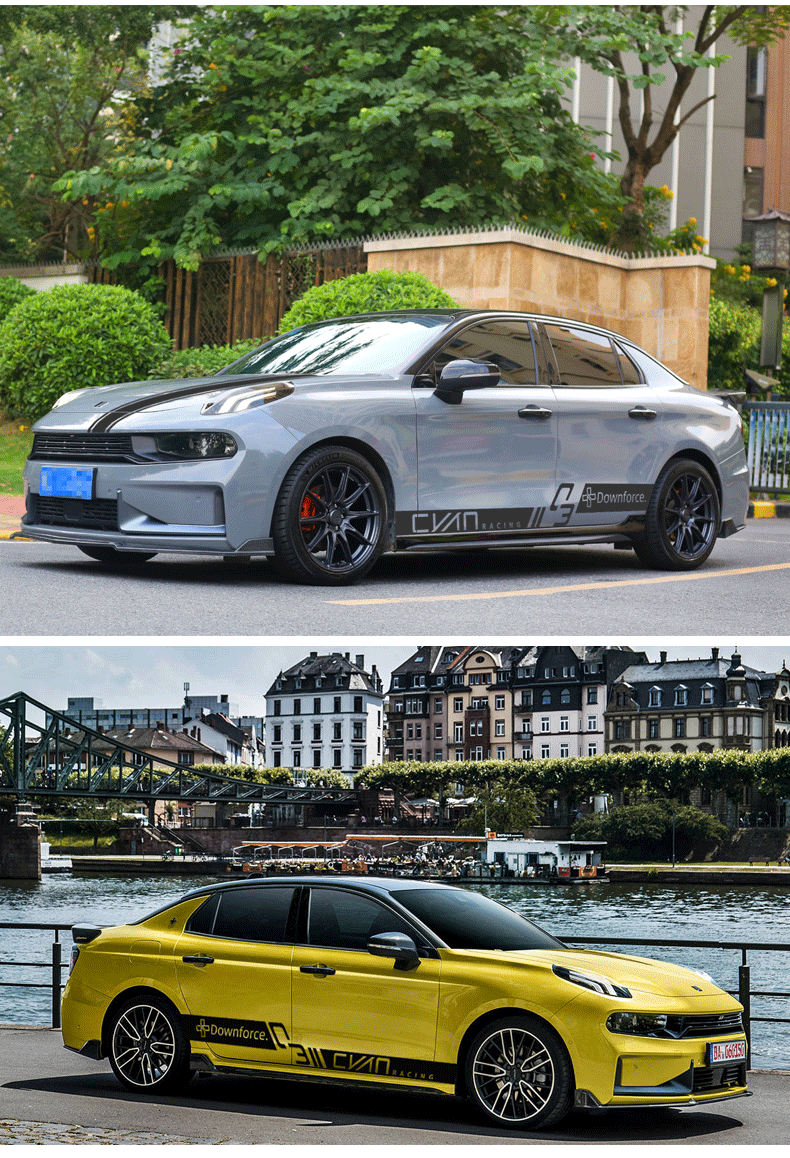 2022款领克03拉花车贴原厂款装饰用品适用于 cyan机盖创意贴画车身