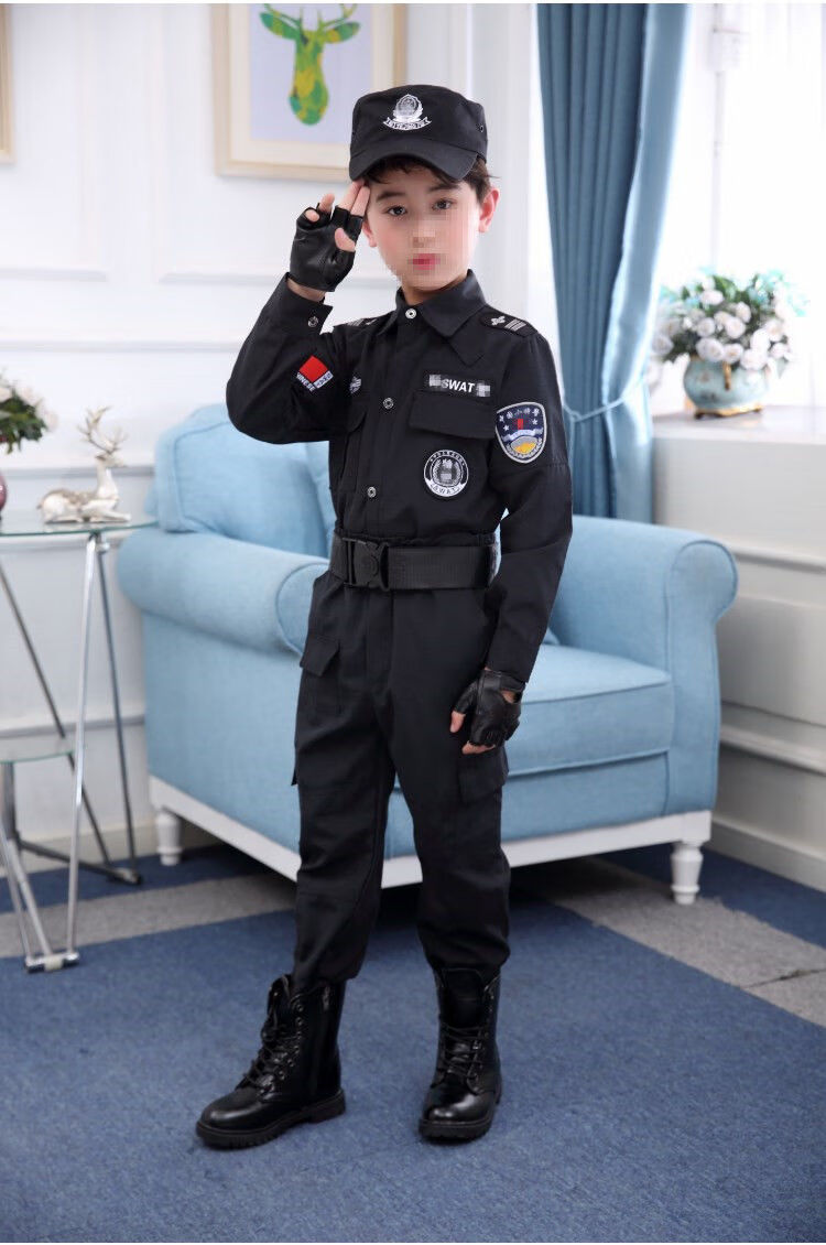 儿童小警察服军装特警衣服特种兵套装男孩女童警官幼儿