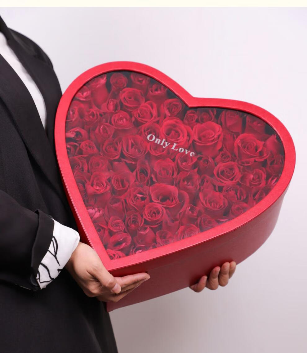 入冬四件套鲜花礼盒欣辰资材光板透明高透pvc圆形正方形爱心形花盒