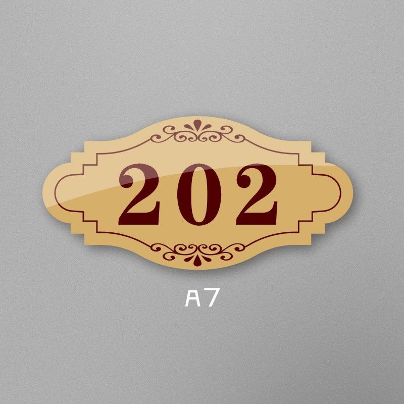 野鸽亚克力门牌号码牌家用门牌号定制房号牌门贴数字贴房间自粘出租房