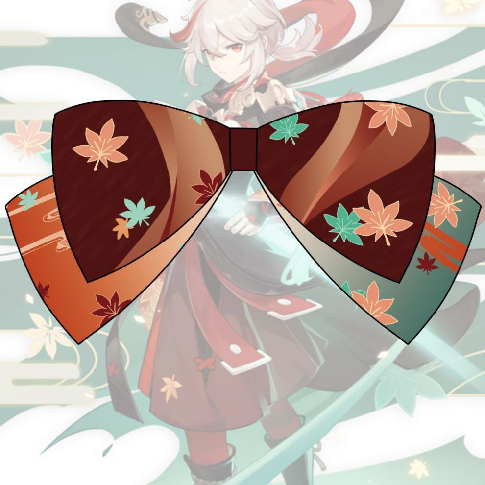 原神发圈蝴蝶结夹子头饰弹簧夹鸭嘴神之眼发饰雷电将军胡桃甘雨动漫