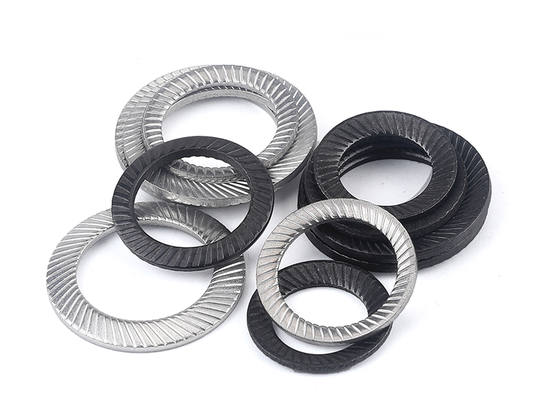 定制304不锈钢碳钢锁紧垫片防松垫圈双面齿din9250蝶形防滑垫m3m42304