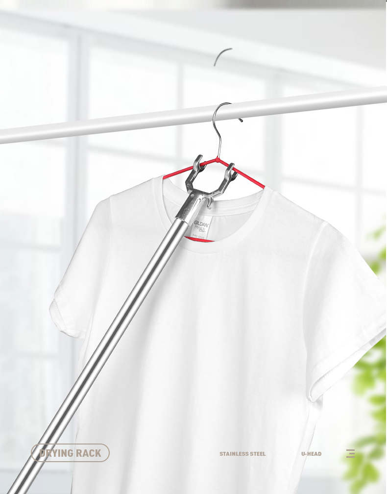 创森小米生态家居撑衣杆家用晾衣杆丫叉凉衣杆宿舍取衣服棍晒衣挑衣杆