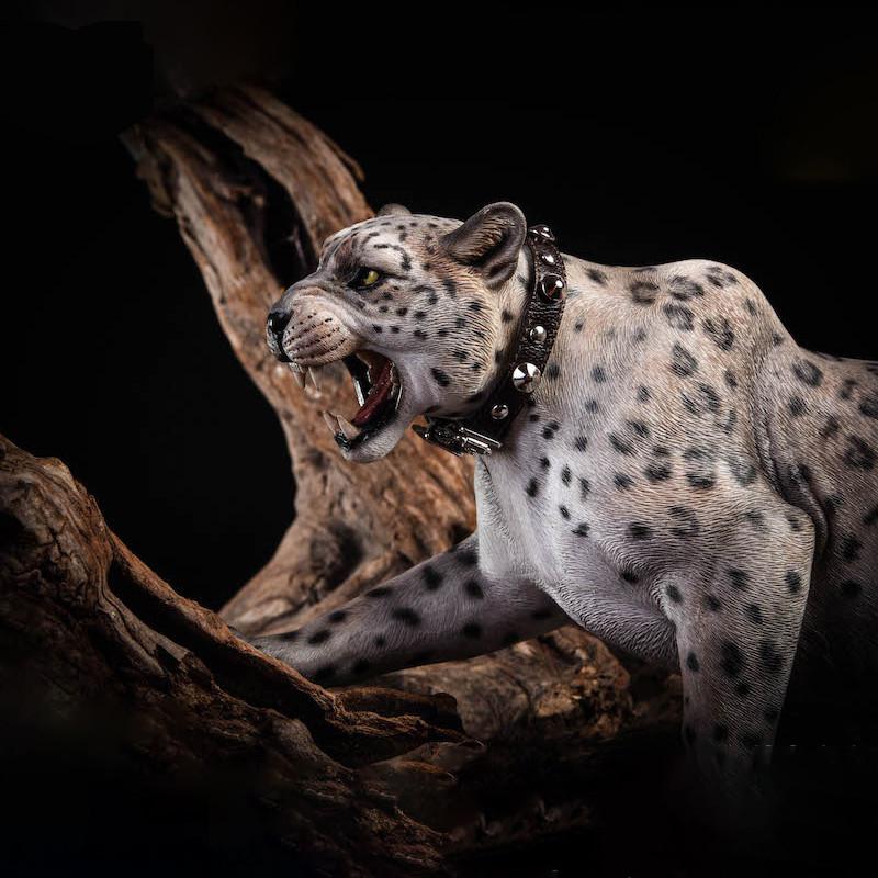 新年礼物仿真动物玩具模型16黑豹雪豹美洲豹模型仿真豹子双头雕动物