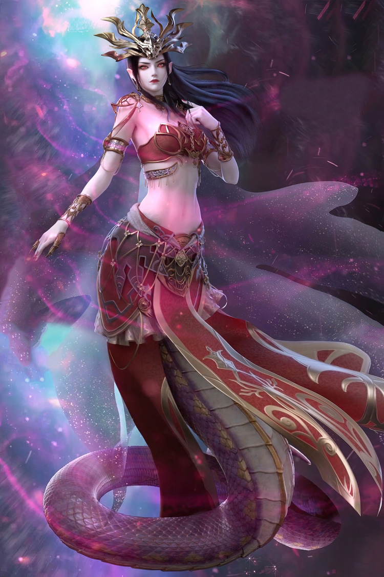 美杜莎女王贴纸斗破苍穹萧炎云韵美杜莎女王海报壁纸挂画壁画墙纸定制