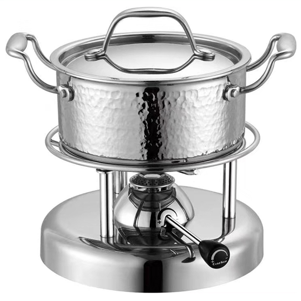 帮古俊欧式迷你小火锅 ce认证瑞士瓦氏炉充气式小火锅炉304瓦斯炉燃气