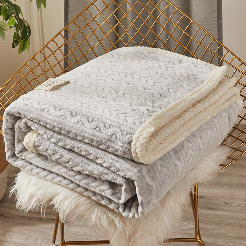 冬季加厚毛毯法兰珊瑚绒办公室午睡盖毯单人学生宿舍春秋小毛毯被冷淡