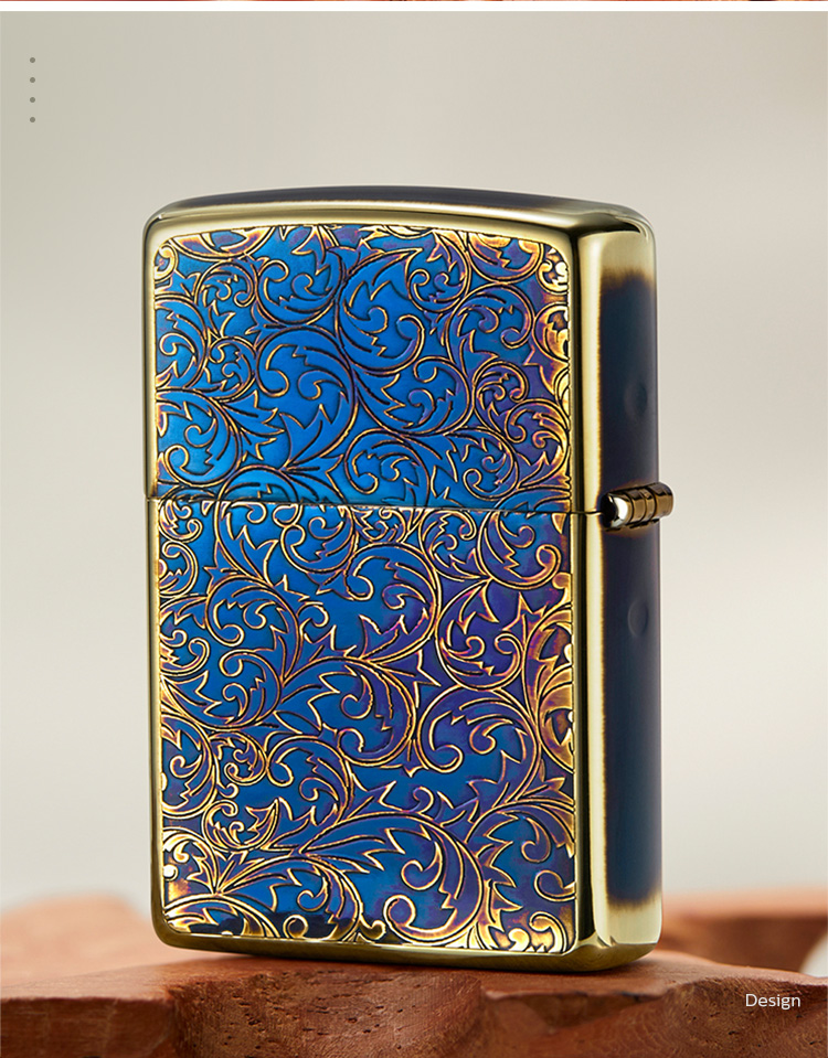 zippo日版唐草图册,日版zippo图册 之宝(zippo)打火机 幸运唐草 经典 煤油防风火机 5面幸运唐草【单机无