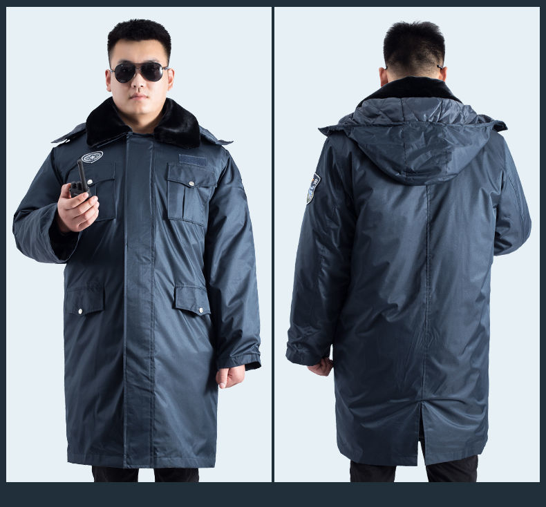 秋冬保安服高品质军棉大衣男保安棉服冬季加厚寒服执勤风保暖冷库加绒