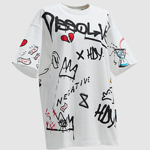 韩都衣舍时代少年团同款计入销量韩都衣舍时代少年团tnt涂鸦短袖t恤