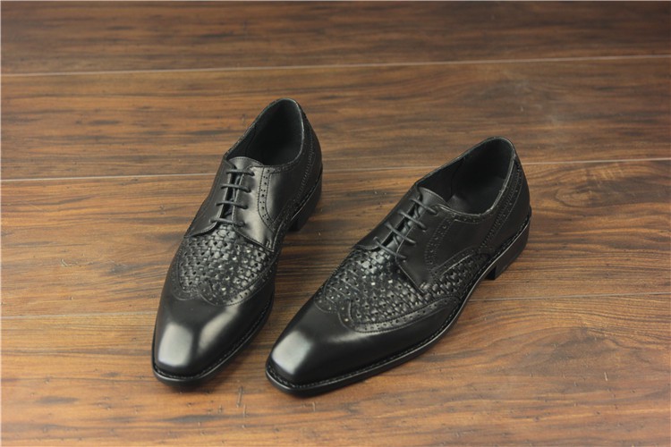 男士凉鞋新款皮凉鞋男真皮夏季凉皮鞋男皮底绅士鞋镂空鞋品质定制款