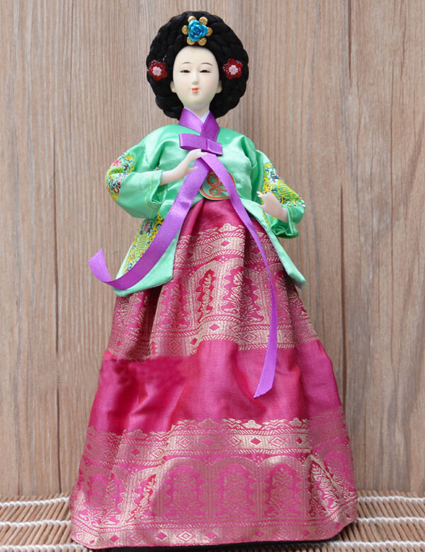 韩国人偶工艺摆件人形娃娃烤肉店料理店酒店用品装饰礼品特色民俗 彩h