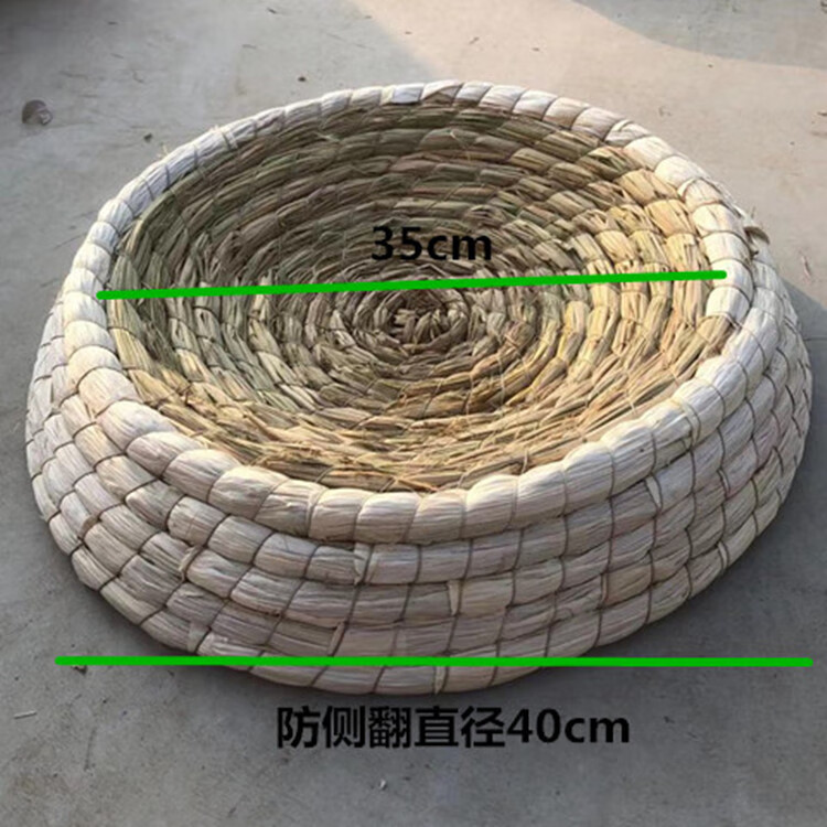 母雞窩草編下蛋窩特大號貓窩防側翻草編雞窩鴿子窩手工編織稻草窩 防