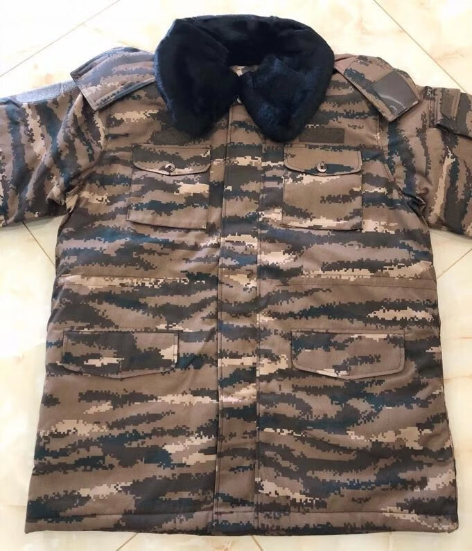 中长款迷彩大衣男冬季防寒保暖加厚防水棉袄军迷彩大衣 1802f100 黄色