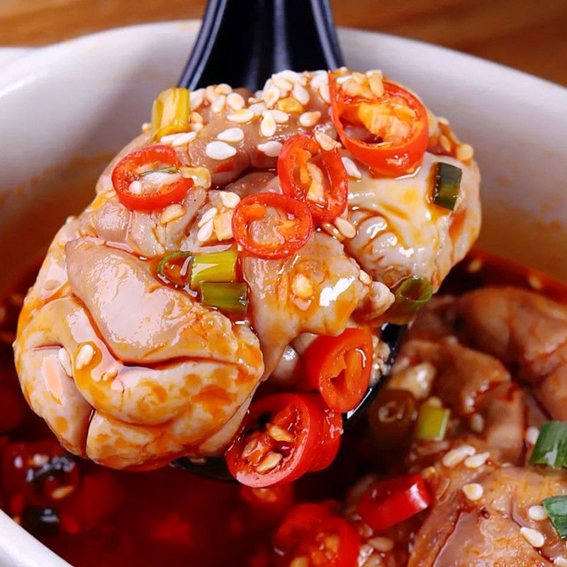 顺丰猪脑火锅食材猪脑花猪脑子猪脑花批发8副约700克丽鲜玫8副脑花