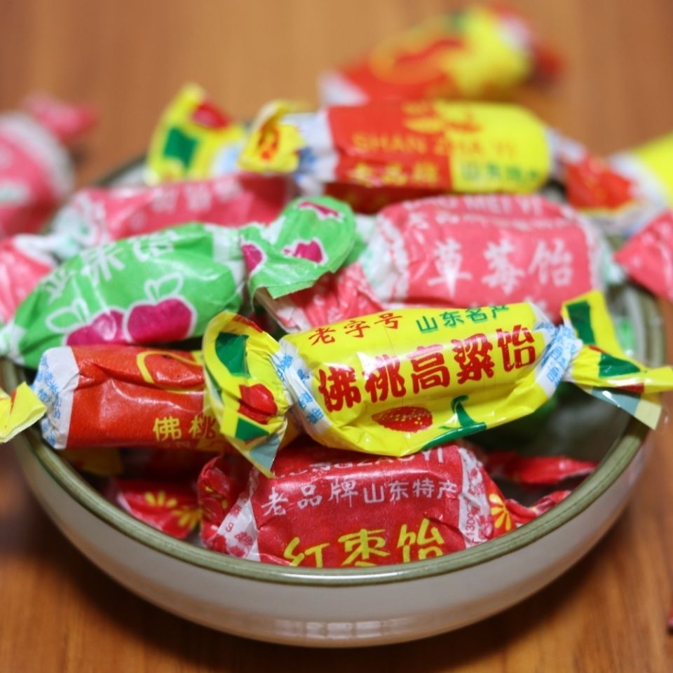佛桃牌 高梁饴山东青岛特产佛桃牌高粱饴软糖喜糖高粱饴老式怀旧水果