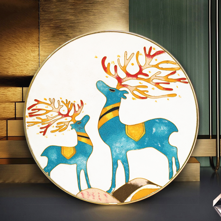 掐丝珐琅手工画diy 初学者景泰蓝掐丝珐琅画diy材料包非遗手工金丝