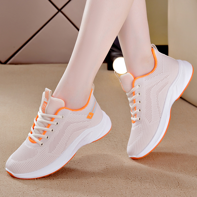鞋运动鞋女春夏透气网面椰子鞋薄款网鞋百搭散步女鞋厚底网纱休闲鞋