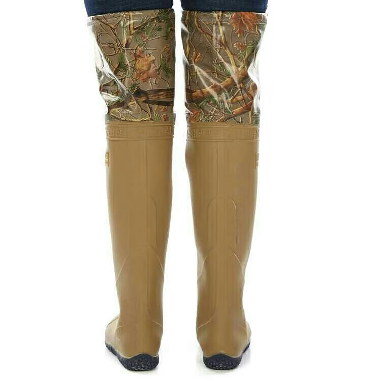 高品质岚岩男女系带过膝插秧靴软底耐磨下水裤钓鱼捕鱼靴农田水田水鞋