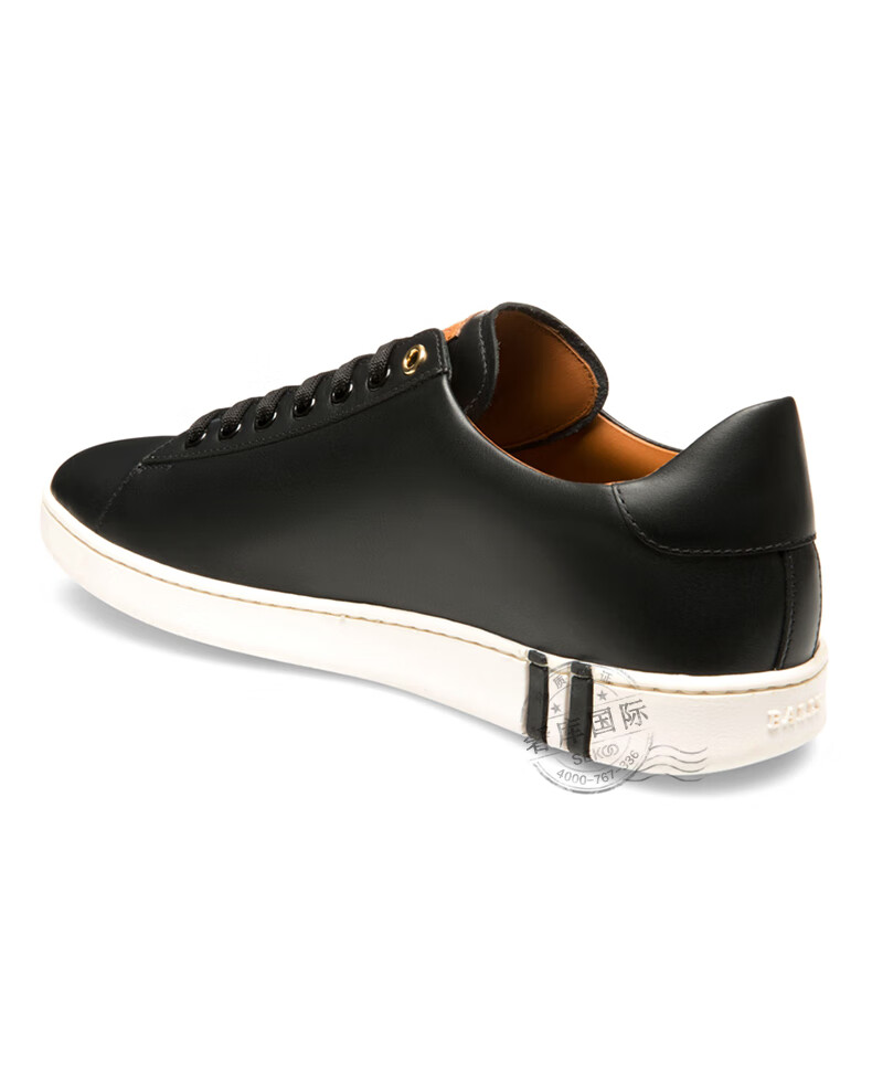 【礼物】bally巴利男鞋 时尚小牛皮运动休闲鞋 622314 黑色 39【图片