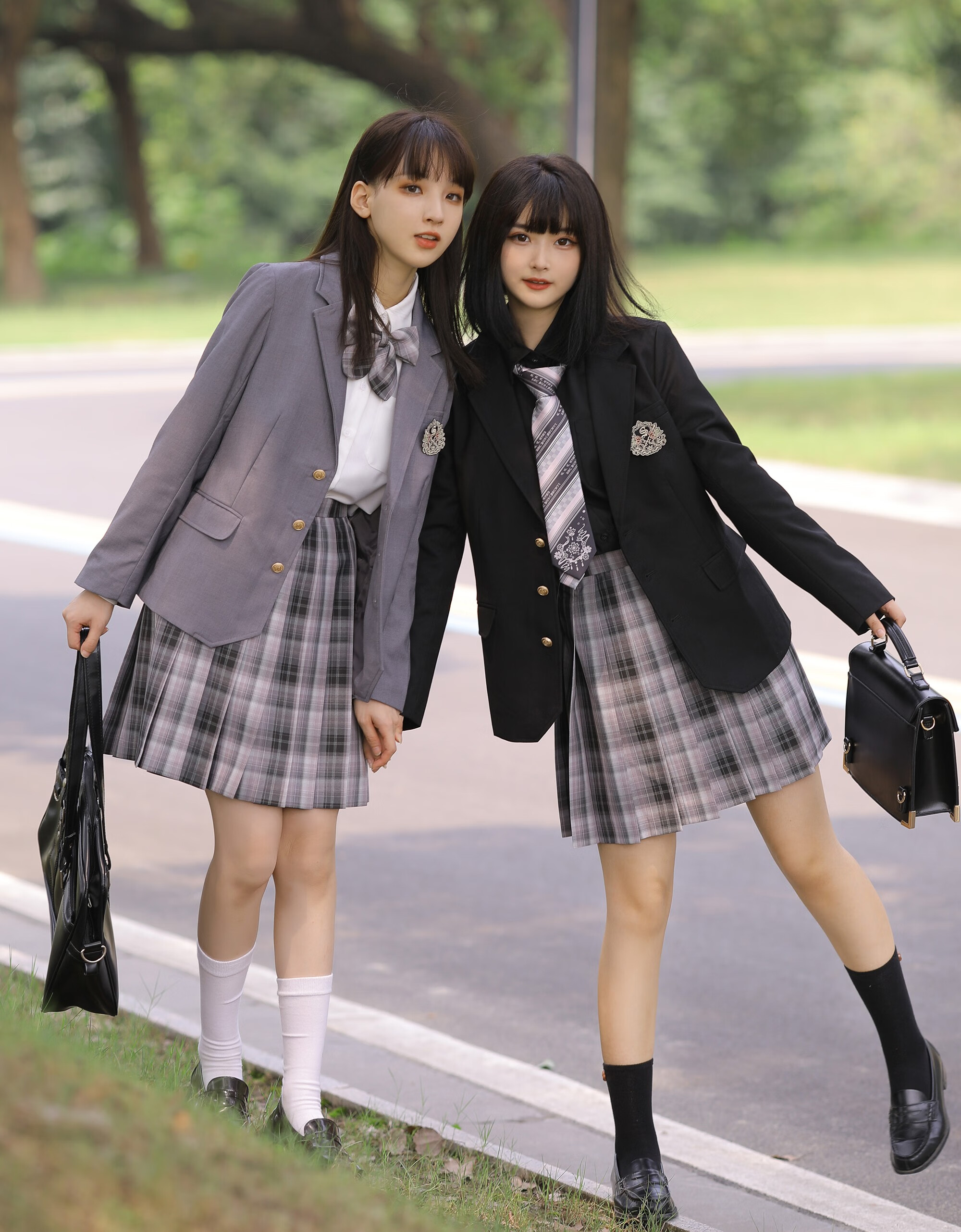 御茶家玫瑰礼赞西服外套原创jk制服女秋冬校供上衣学院风黑色m