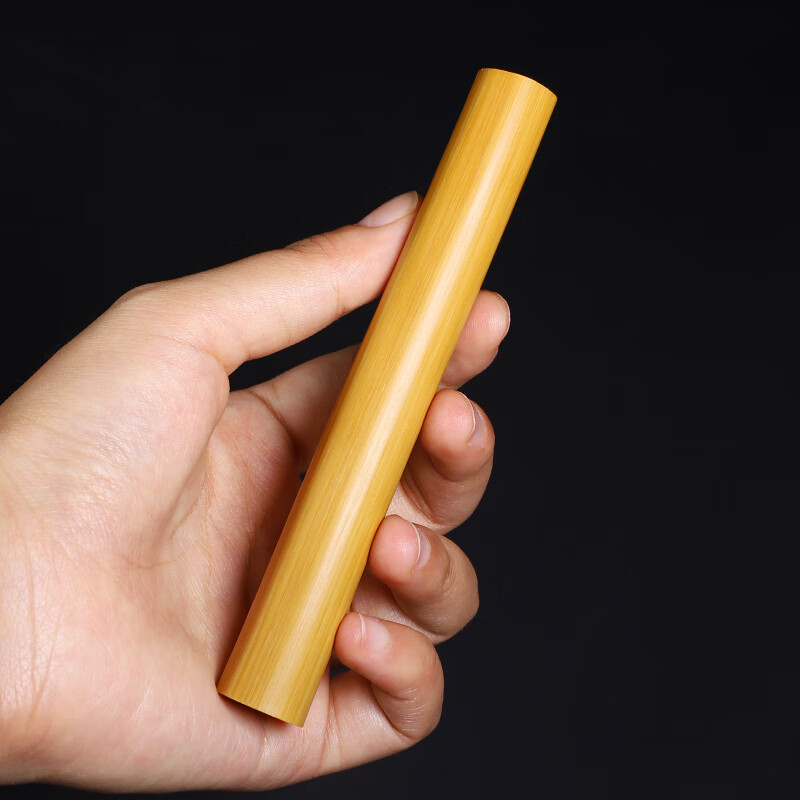 芙蕖实心竹玉竹把件老玉竹文玩手把件高密度抛光竹子素器竹子把玩件