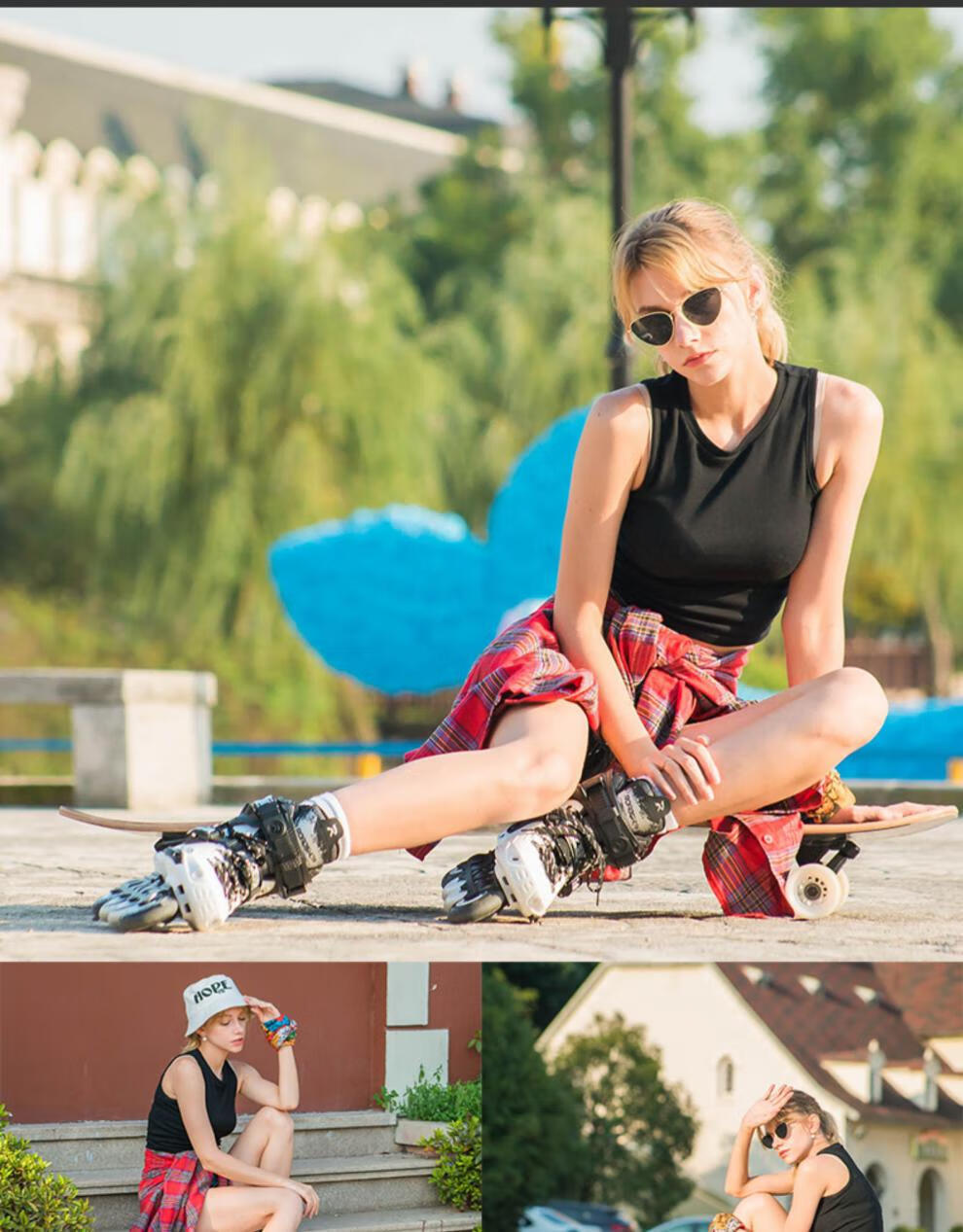 轮滑鞋同款轮滑鞋溜冰鞋成人女直排轮滑冰鞋初学者花式旱冰鞋男平花