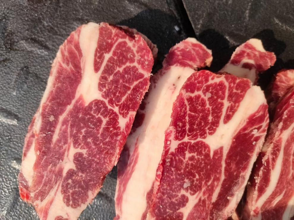 秒发4斤进口安格斯谷饲200天肩胛小排牛小排小排2000克 健身【图片